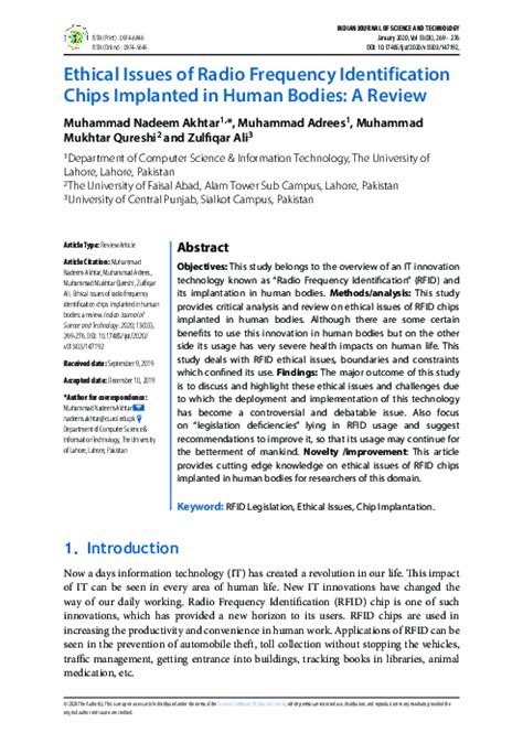 sholar essay on rfid chips implanted|Ethical implications of implantable radiofrequency identification .